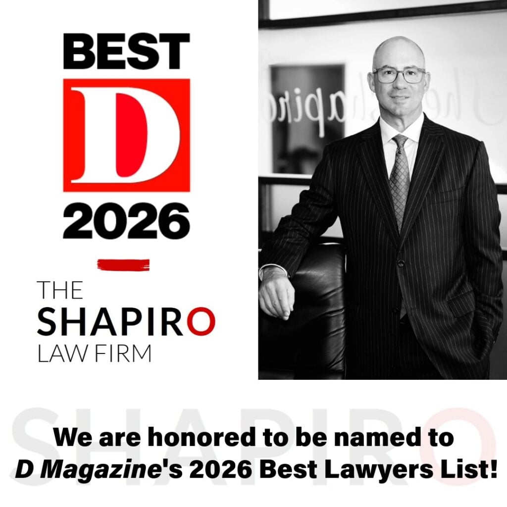 The Shapiro Law Firm named to D Magazine Best Lawyers 2026 list